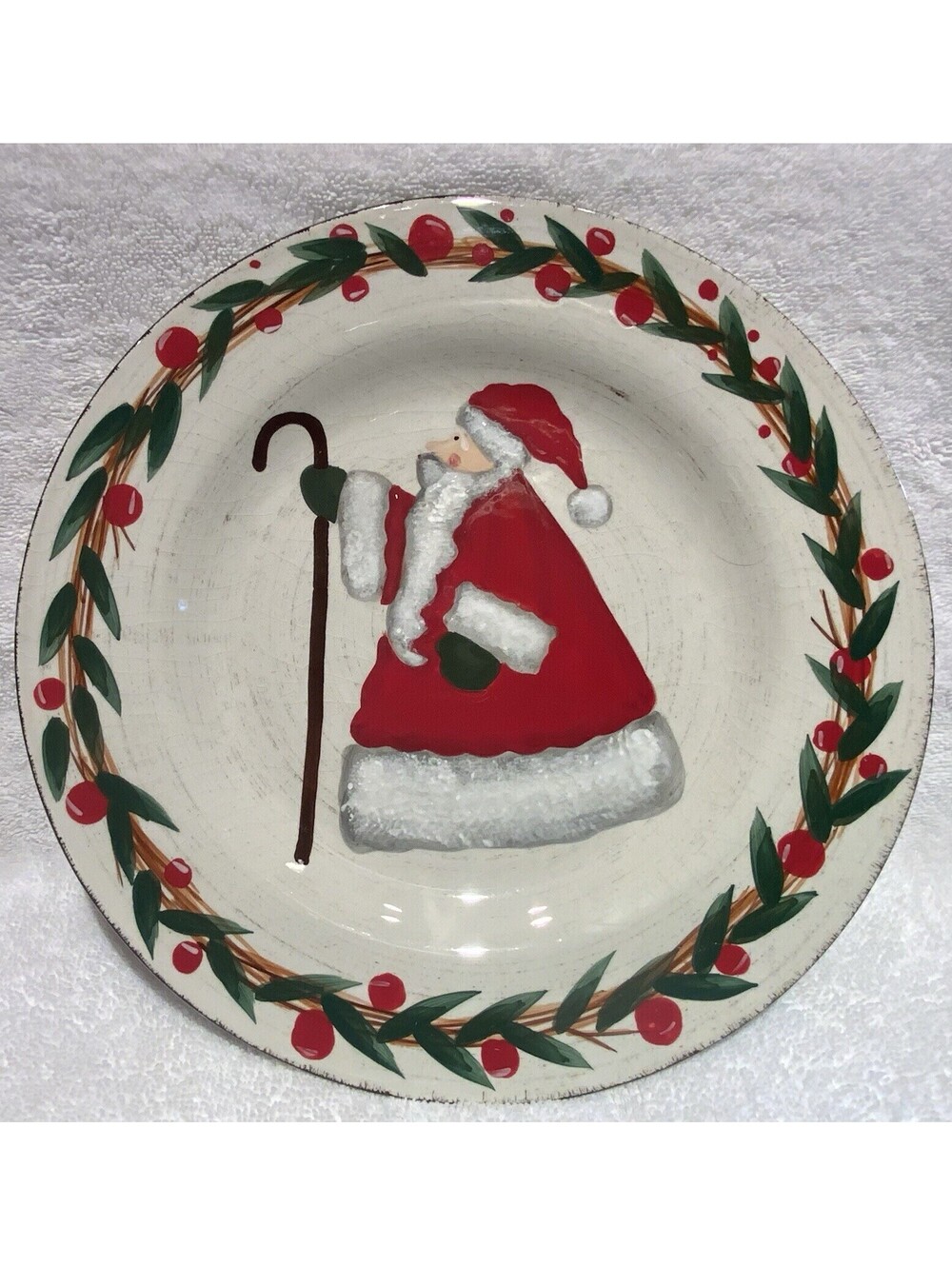 Bella Casa by Ganz Ceramic Santa Claus 10” Plate